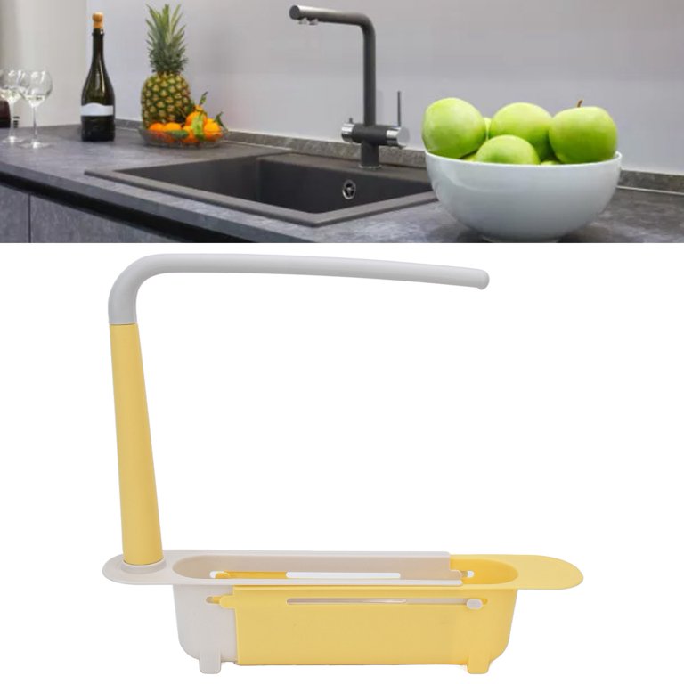 Upgraded Telescopic Sink Storage Rack,adjustable Telescopic 2-in-1