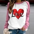 thumbnail image 1 of Meichang Hauts pour Femmes Chemises de la Saint-Valentin Hauts Mignons T-Shirts Graphiques Cœur Décontractés Col Rond Manches Longues Coupe Ample Sweat-Shirt de Vacances Saint-Valentin, 1 of 4