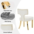 thumbnail image 5 of HUTWIFE Home Contemporary Chenille Dining Side Chairs, Beige (Set of 2), 5 of 12