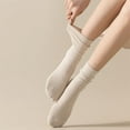 thumbnail image 5 of roadlitg Womens Crew Socks Ribbed Solid Color Stretch Comfortable Basic Socks Everyday Casual Athletic Socks, 5 of 9