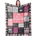 thumbnail image 1 of LHSHID Sister in Law Gifts Gifts for Sister in Law Sister in Law Birthday Gifts Gift for Sister in Law Sister in Law Christmas Mothers Day Wedding Gifts Bonus Sister Gifts Throw Blanket 30"x40", 1 of 7