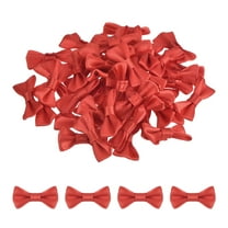100pcs Red Bow Ties 1.2" x 0.6" Mini Bowknot for Crafting Little Satin Bows Bulk for DIY Sewing
