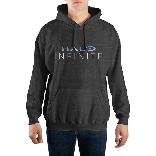 Halo Infinity Logo Mens Sweat à Capuche Charbon de Bois (X-Large)