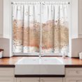 thumbnail image 2 of Ambesonne Modern Kitchen Curtains, Pastel Weathered Watercolor, 55"x45", Peach Ecru White, 2 of 3