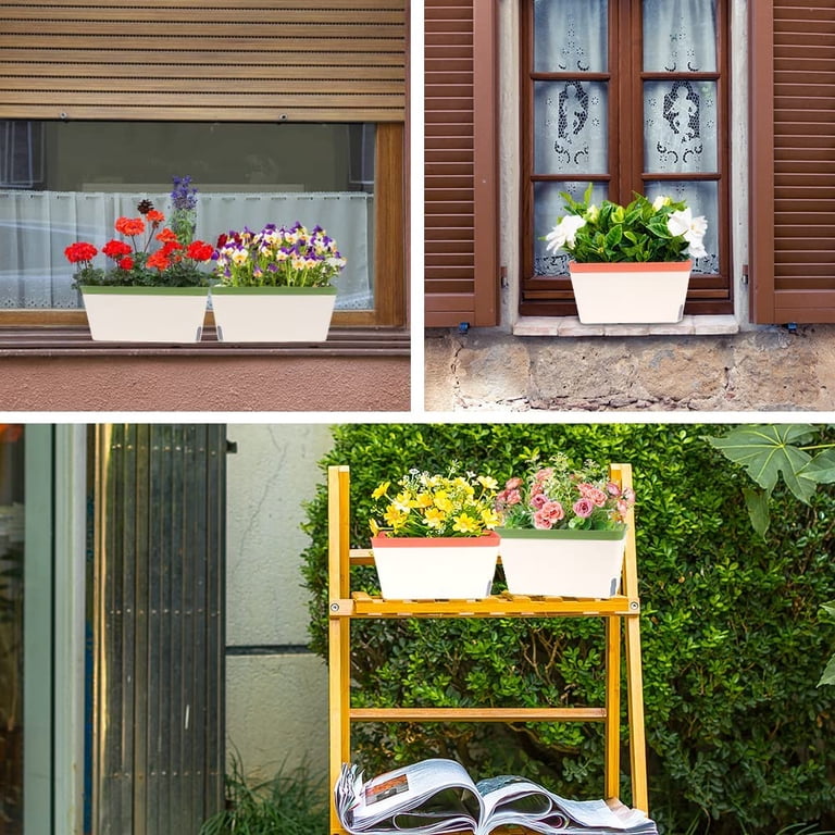 Rectangular Window Box Planter Planter Box Rectangle es Planters 8 Pack 17\