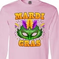thumbnail image 4 of Inktastic Mardi Gras with Green Masquerade Mask Long Sleeve T-Shirt, 4 of 5
