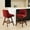 WINE RED, variant on Counter Height Swivel Of 2, 26'' Seat Height. Gray Upholstered With 360-degree Functionality. Soft Foam And Steel Spring Filler For Prolonged Sitting. Curved Back Comfort. Made From Rubber Wood.