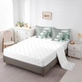thumbnail image 3 of Aztec Dahlia Twin Comforter Set 7 Piece,Lotus Flower Bed in a Bag,White Silver Cyan Floral Bedding Comforter Sets with 1 Comforter,2 Shams,2 Pillowcases,1 Flat Sheet,1 Fitted Sheet, 3 of 5