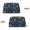 thumbnail image 3 of Picia Vintage Marine Print Leather Makeup Bag Make Up Bag Travel Toiletry Bag for Her Girlfriend Teacher Teen Girl Gifts, 3 of 8