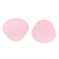 thumbnail image 3 of Abbracc 10 Pcs, Moule Rond en Silicone 7cm pour Gâteau Muffin Cupcake - Rose, 3 of 8