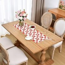 DefiDgd Valentine's Day Heart Pattern Table Flag,Valentine Theme Table Cloth for Festival Party Dinner Kitchen Living Room Home Decoration(Q)