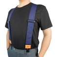 thumbnail image 3 of MELOTOUGH Heavy Duty Clip Suspenders for Men Men s Adjustable X Back Mens Suspenders Straps with Clips Navy Blue, 3 of 5