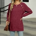 thumbnail image 6 of Plebaso Fall Tops for Women Knit Long Sleeve Tunic Lightweight Casual Pullover Sweater Shirts, 6 of 7