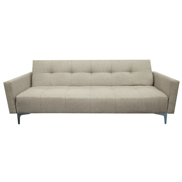 Sofa Cama Reclinable EL BAZAR STORE Paris Lino Beige Brazos Separados Futon 3 Posiciones