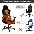 thumbnail image 6 of SCRAWLGOD Highland Cow Daisy Floral Print Red Black Print Gaming Chair Cover with Armrest Cover, Wear Resistant Computer Chair Slipcovers with Elastic Bottom Dustproof Chair Seat Protector, 6 of 7