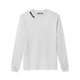 thumbnail image 2 of Daxton Premium Montana Men Long Sleeves T Shirt Ultra Soft Medium Weight Cotton, White Tee Navy Letters Large, 2 of 3