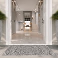 thumbnail image 5 of SAFAVIEH Courtyard Josiah Floral Medallion Indoor/Outdoor Area Rug, 2'7" x 5', Light Grey/Black, 5 of 17