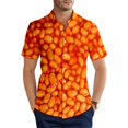 thumbnail image 3 of Camisa hawaiana informal con estampado 3D de helado para hombre, camisa de manga corta, divertida, de verano, transpirable, 3 of 5