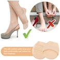 thumbnail image 4 of 4 Pairs Toe Topper Socks for Women, Ball of Foot Cushion Socks Toe Socks Women No Show with Padding, Half Socks with Sponge Cushion for Heels, 4 of 6