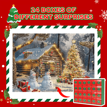Puzzle Advent Calendar 2025 for Kids & Adults - 1008 Pieces Snowman Puzzle 24 Days Christmas Countdown Calendar Gifts