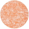 thumbnail image 2 of SAFAVIEH Courtyard Isolde Abstract Indoor/Outdoor Area Rug, Orange/Ivory, 6'7" x 6'7" Round, 2 of 7