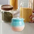 thumbnail image 1 of Kitchen Canister 680ml Multiuse Ceramic Sealed Jar for Cereal Rice Loose Tea green, 1 of 8