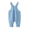 thumbnail image 3 of JIAYUE Baby Overalls Boys Girls Denim Solid Color Long Sleeve Square Neckline Pull-On For Children Holiday Cute Wear, 3 of 9