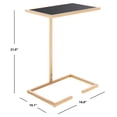 thumbnail image 5 of SAFAVIEH Neil Gold Leaf Accent Table Gold / Black, 5 of 7