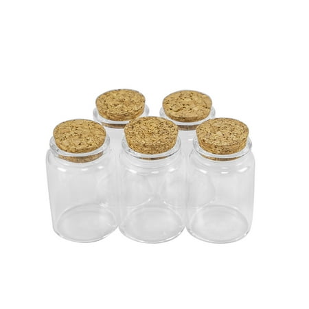 

Transparent Glass Bottles With Cork 80ml Breakable Glass Bottle Prop Gift Jars Crafts 6pcs-47x70x33mm