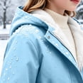 thumbnail image 3 of Puntoco Girls Long Rain Jacket Waterproof with Hood Lightweight Windbreaker Raincoat Plus Size Travel Camping Outdoor Coat Blue 10-11 Years, 3 of 9