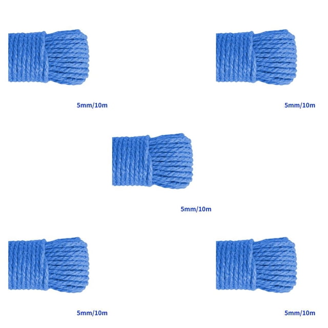 tredstone Color Rope Roll Twine String Cord DIY Handmade String Accessories Craft Scrapbooking Making Tool Royal blue 5mm x 10m 5Set
