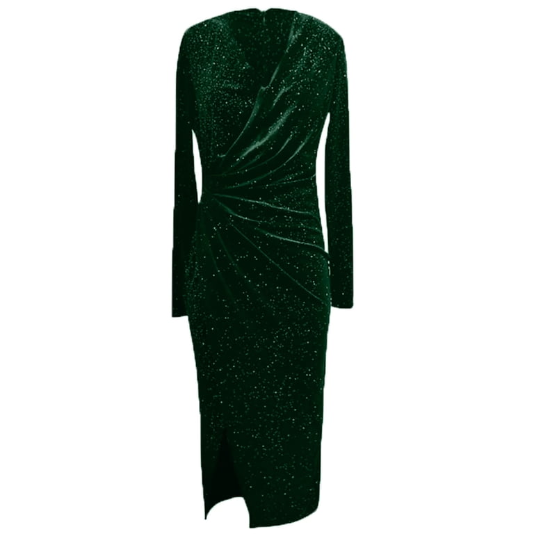 slim fit dress slacks Lauren Ralph Lauren Sharae Velvet Skirt In Emerald Green