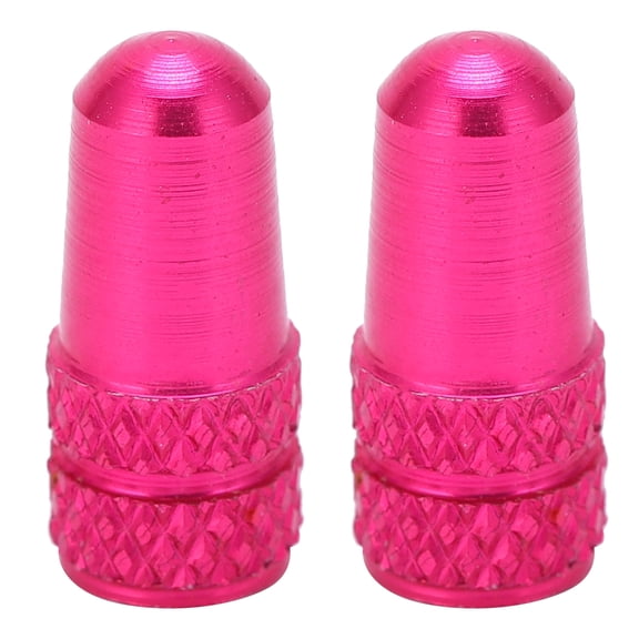 2pcs Presta Valve Caps Bicycle Stem Cover Aluminum Alloy Bike Tire Dust CoversRose Red
