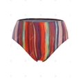 thumbnail image 4 of Talla grande de manguito de manguito rayado de colorido traje de baño de dos piezas Rosegal  Leggings de talla grande, 4 of 5