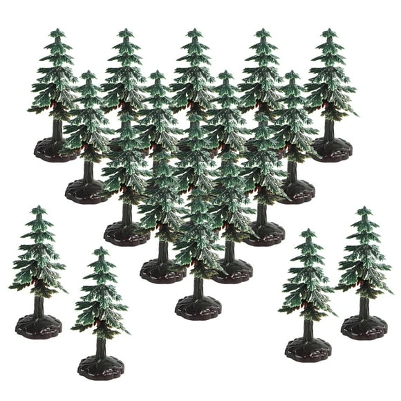 20x modelo de de Navidad en miniatura Diorama paisaje quitectura pequeño de nieve tificial pa manualidades adornos de Navidad de Zulema Árbol de Navidad