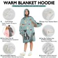 thumbnail image 5 of Wearable Oversized Blanket,Dogs with Wine and Glasses Wearable Blanket Hoodie for Adults,Cozy Hooded Blankets with Super Pockets,Super Warm Fuzzy Pullover for Women & Men, 5 of 6