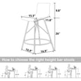 thumbnail image 2 of Haobo Home Metal Bar Stools, Set of 4, Swivel White, Plastic Seat, Indoor/Outdoor, 26", 2 of 18