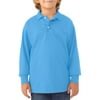 Jerzees Boys School Uniform Spot Shield Long Sleeve Polo Sport Shirt