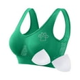 thumbnail image 2 of Women's Rhinestone Sports Bra - Hollow Back Design w/ Wide Strap Support | Anti-Sagging Wireless Bra for Workouts & Mature Figures, 2 of 4