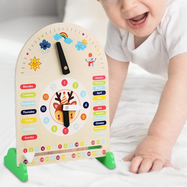 Juguetes de , reloj de educación , regalos educativos, materiales de aprendizaje, , reloj de enseñanza , calendario, Yotijar Reloj de educación temprana