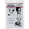 thumbnail image 2 of Ranger MDR-41337 Dina Wakley Media Cling Stamps, 6 by 9-Inch, Scribbly Women, 2 of 2