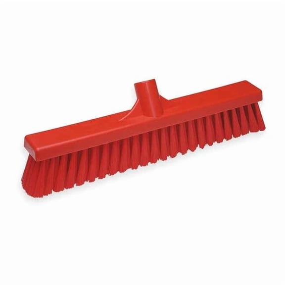 Vikan 16 in Sweep Face Broom Head, Medium, Synthetic, Red 31794