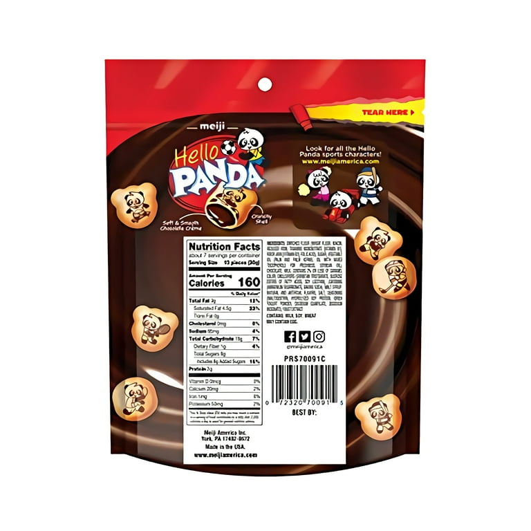 Meiji Hello Panda Chocolate Cookies, 7 oz - Pack of 6 - Walmart.com