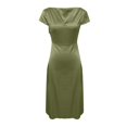 thumbnail image 5 of Robe Maxi Sans Manches à Col Bénitier pour Femmes, Dos Nu, Dos Ouvert en Soie, avec Ceinture, Robe de Soirée Élégante pour Invité de Mariage Ou Bal, 5 of 5