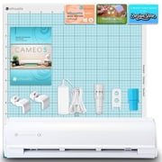 Silhouette White Cameo 5 Alpha w/ 38 Oracal Sheets, Siser HTV, Guides, 24 Pens