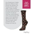 thumbnail image 7 of MeMoi Mushroom Field Bamboo Blend Crew Sock - Womens - Female, 9-11, Rosin, 7 of 7