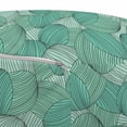 thumbnail image 3 of Abstract Pouf Cover with Zipper, Digitally Generated Monochromatic Modern Curly Motif Doodle, Soft Decorative Fabric Unstuffed Case, 30" W X 17.3" L, Seafoam and Mint Green, by Ambesonne, 3 of 5