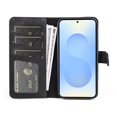 thumbnail image 3 of ﻿For Samsung Galaxy S26+ 5G 6.7" Splicing Leather Pattern Flip Buckle Attachment/Closure, Card Slots/Pocket, PU Leather Flip Wallet Case,Black,For Galaxy S26+(5G), 3 of 6