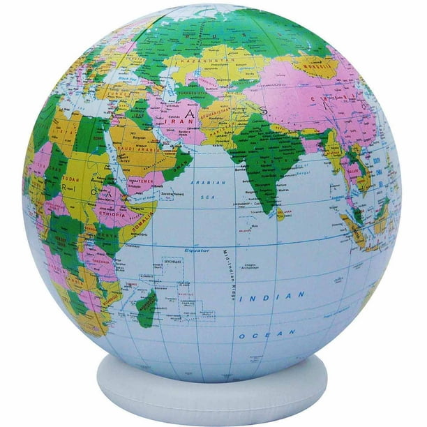 36" Blue Political Inflatable Globe