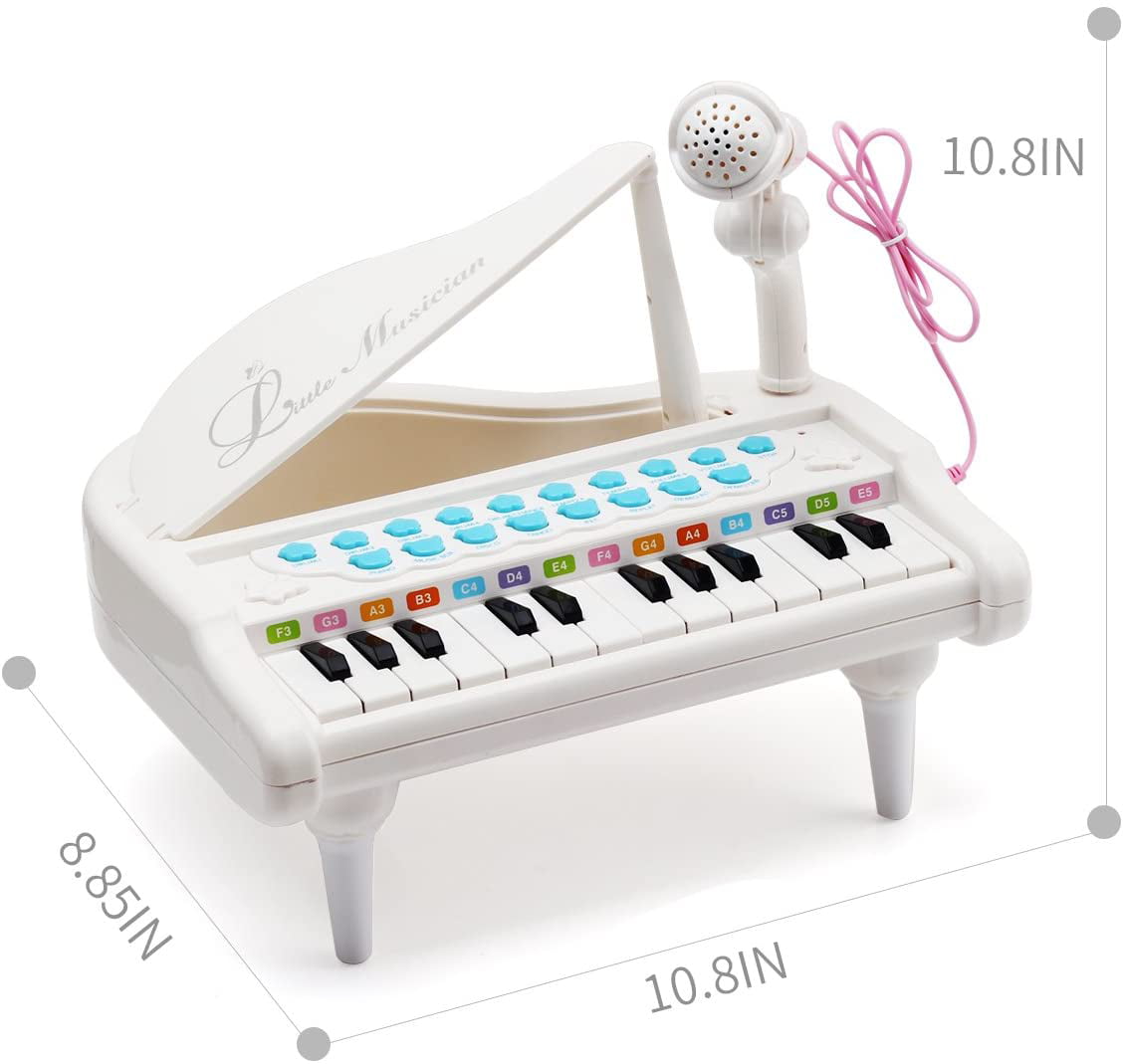 Piano Keyboard Toy for Kids Toddlers 24 Keys Musical Educational Toy for 1 2 3 4 5 Year-Old Girls Pink 